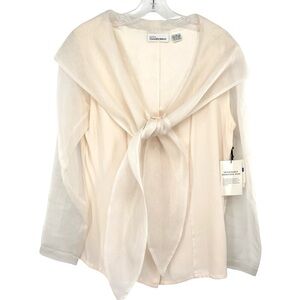 Vintage Dana Buchman Ivory Silk Blouse New Size 10